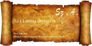 Szilassy Arnold névjegykártya
